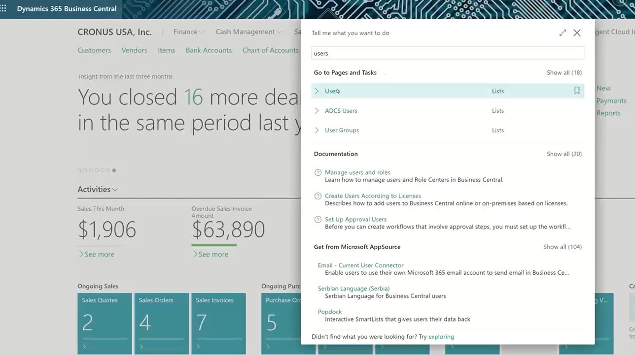 How to Add or Edit Users in Business Central SaaS